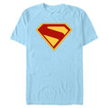 Light Blue Superman Shield Logo T-Shirt for Men - Size M - Officially Licensed