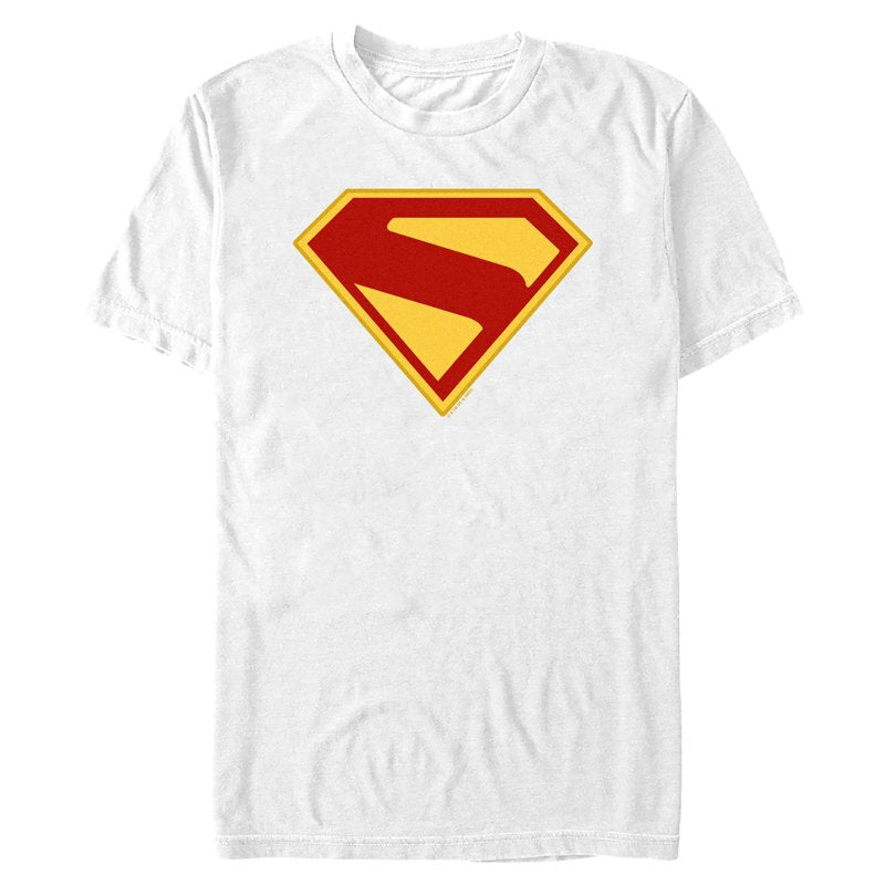 Men's Superman Shield Logo T-Shirt White XL - Official DC Fandom Apparel