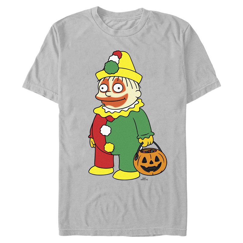 Men's The Simpsons Halloween Clown Ralph Graphic T-Shirt - Ice Grey M
