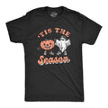 Mens Halloween Funny Spooky T-Shirt - XL Black Graphic Tee for Guys