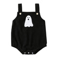 Baby Girl Halloween Romper Set with Pumpkin & Spider Details - Black 3-6 Months