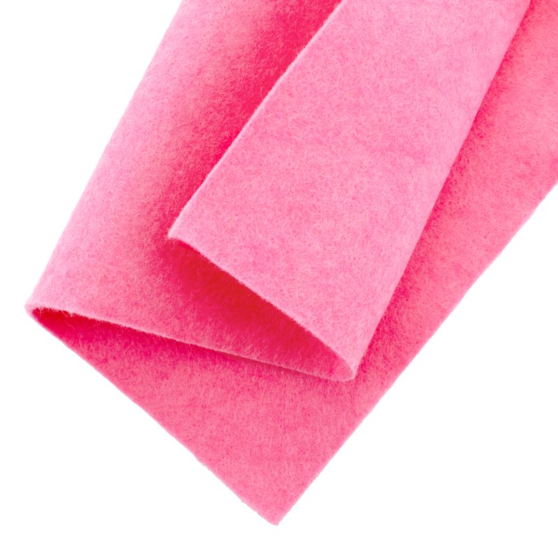 Merino Wool Blend Felt Crafting Sheet - Bubblegum Pink, 8.6 x 11.6 Inches