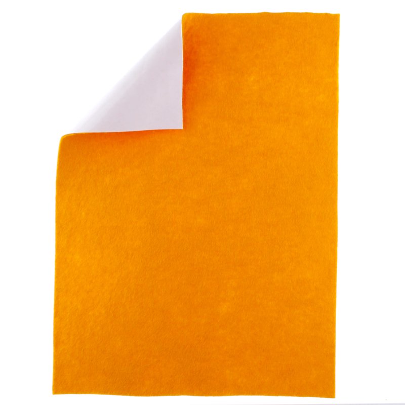 Merino Wool Blend Felt Crafting Sheets Adhesive Backed - Golden Yellow - 8.5 x 11.6 inches