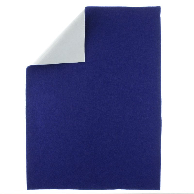 Merino Wool Blend Felt Crafting Sheets Adhesive Backed - Royal Blue Variation