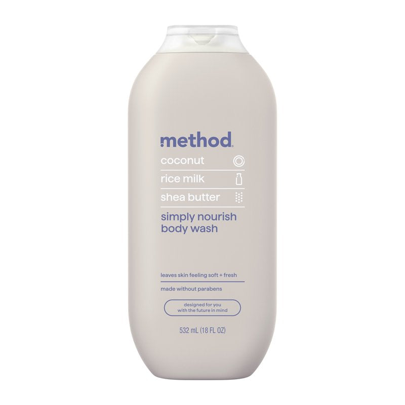 Simply Nourish Body Wash - Coconut, Rice Milk & Shea Butter, 18 fl oz