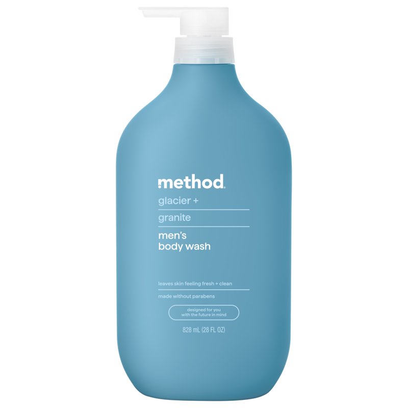 Men's Body Wash - Glacier + Granite, Moisturizing & Cleansing, 28 fl oz