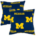 Michigan Wolverines 16x16 NCAA Decorative Pillow Pair - Fan Team Logo
