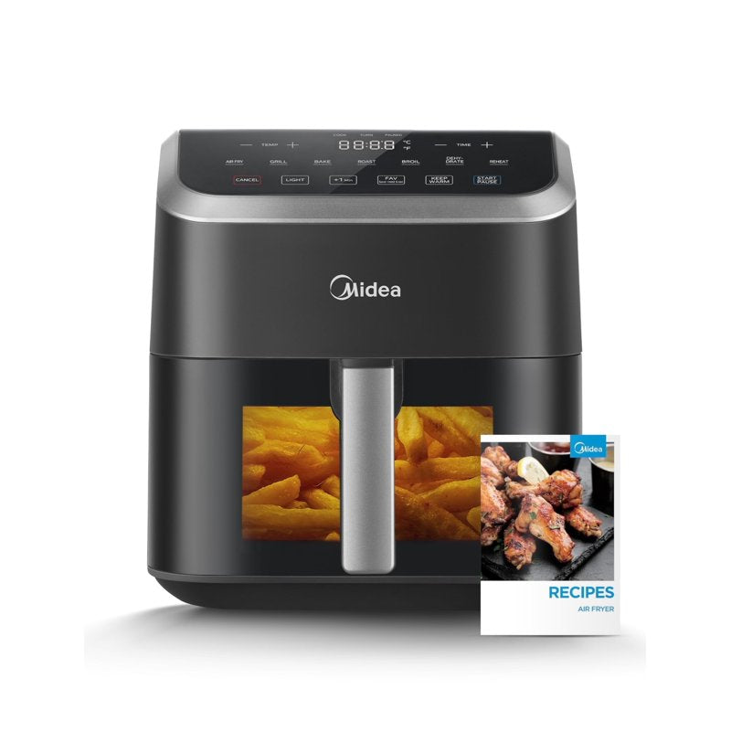 5.5 Quart Air Fryer with See-Thru Window - 1500W Convection Cooker