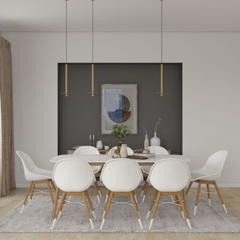 9-Piece Indoor Dining Table Set with Eucalyptus Chairs