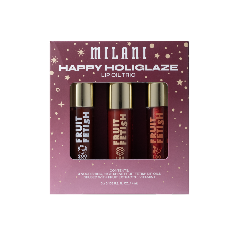 Fruit Fetish Hydrating Lip Oil Trio - 3 Piece Nourishing Makeup Set