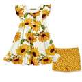 Girls Marigold & Cream Sunflower Dress and Matching Shorts Set - Size 14/16+ Variation of THIS listing