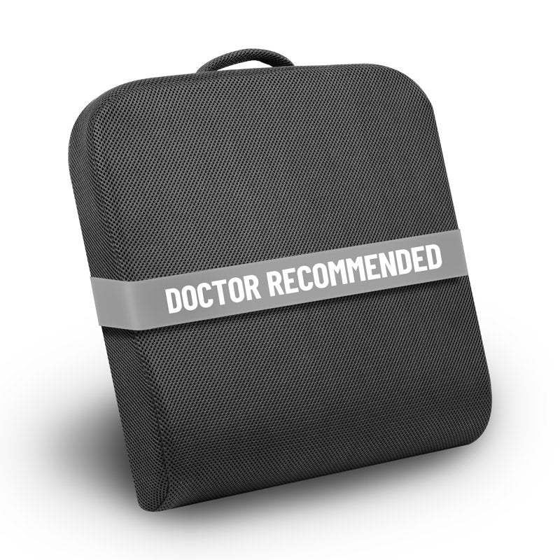 Memory Foam Seat Cushion - Ergonomic Pressure Relief - Gray