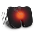 Heated Memory Foam Seat Cushion - Ergonomic Pain Relief & Heat Settings