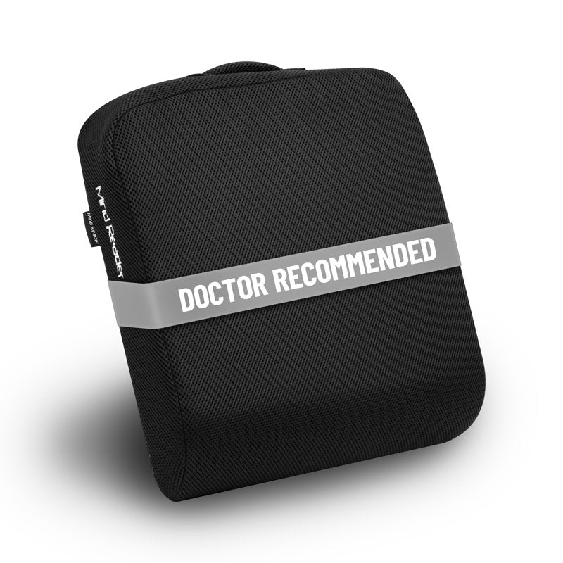 Memory Foam Seat Cushion - Ergonomic Pressure Relief - Black