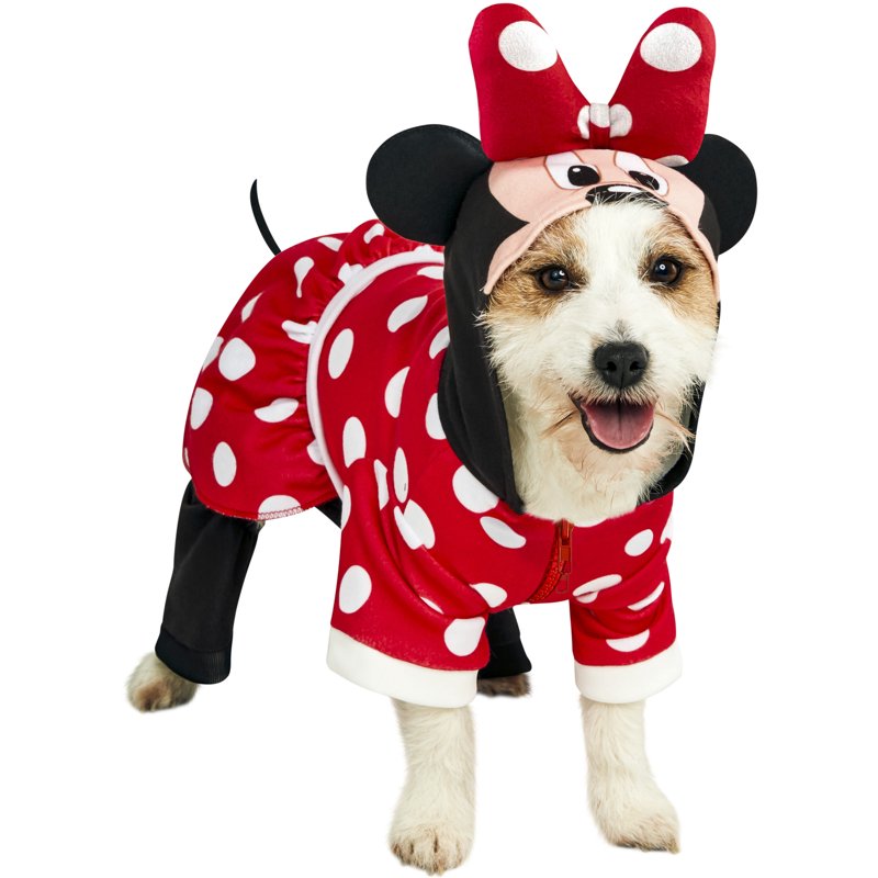 Pet Costume Minnie Mouse Plush Dress with Headpiece for Dogs & Cats