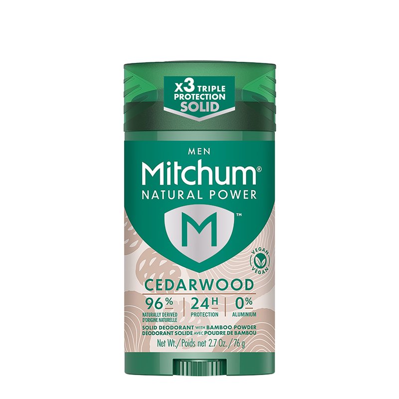 Natural Power Men's Deodorant Solid, Cedarwood, 2.7 oz
