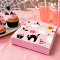 Pink Halloween Paper Napkins 20 Pack - Disposable Ghost Party Tableware