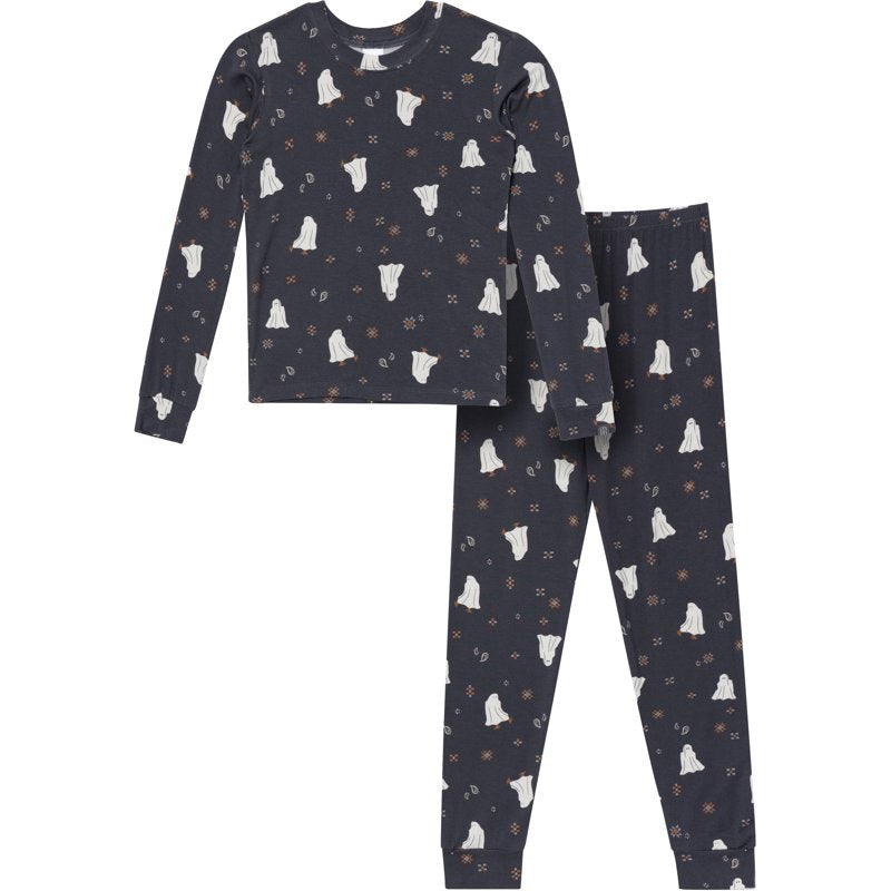 Kids Halloween Pajama Set Long Sleeve 2-Piece - Neutral, Dark, Size 12