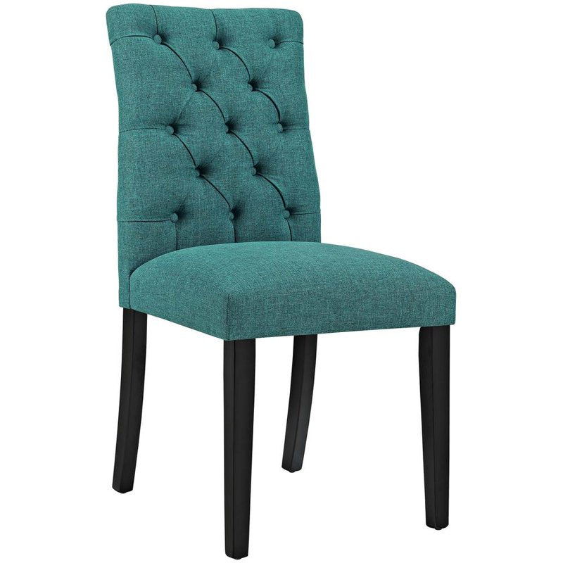 Duchess Tufted Dining Chair - Teal Blue