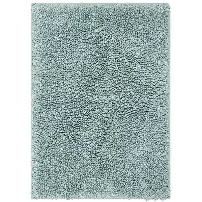 Cotton Bath Mat Non-Slip Washable 1' 9" x 2' 10" Glacier - Plush Cotton Rug
