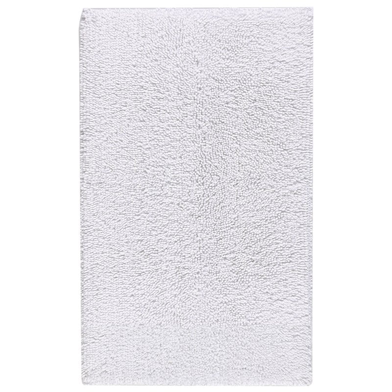 Cotton Bath Mat Non-Slip Washable 2'3" x 3'9" - White, Plush Cotton