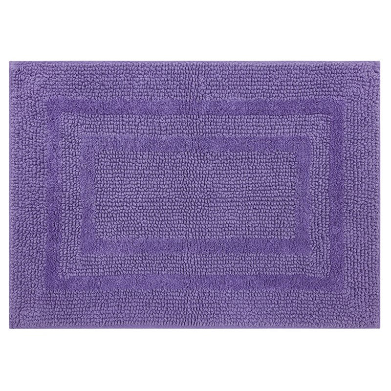 Reversible Cotton Bath Mat - Fiesta Grape, 27x45 Inches - Soft & Durable