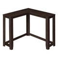 Espresso Corner Console Table - Two-Tier Accent Table
