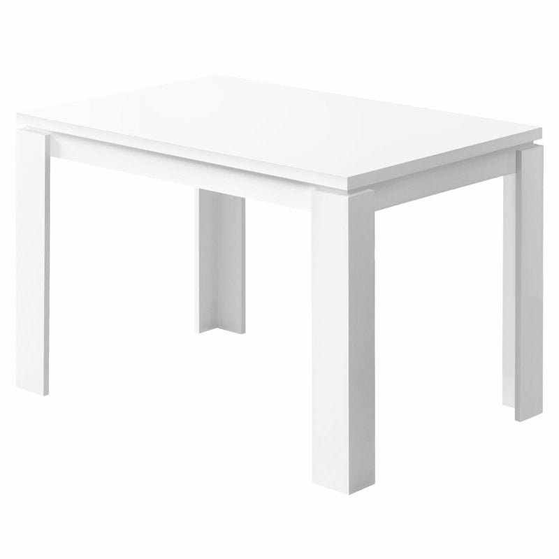 47.25" White Wood Dining Table - Contemporary Farmhouse Style