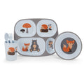 5-Piece Kids Mealtime Set - Woodland Design, BPA Free