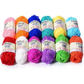 Multi-Color Acrylic Yarn Set - 12 Skeins for Knitting & Crochet, 28 Yards Each