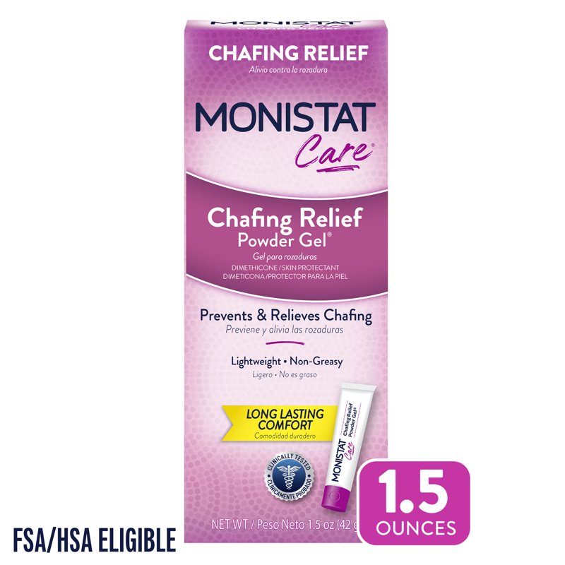 Anti-Chafing Powder Gel, Fragrance-Free Skin Protection Barrier, 1.5 oz