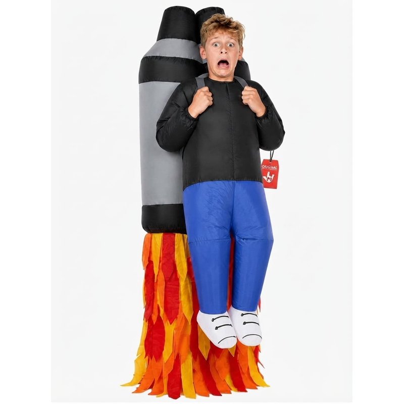 Kids Inflatable Jetpack Costume - Space Themed Rocket Suit for Children