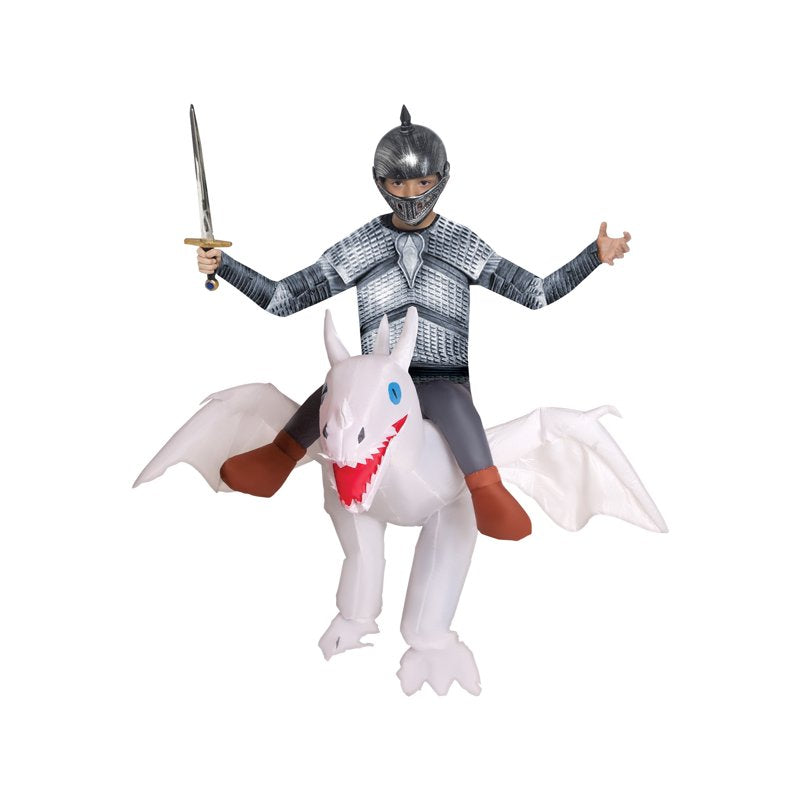 Kids Inflatable Ride-On Dragon Costume Halloween Fancy Dress
