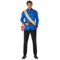 Men's Prince Charming Costume with Jacket, Sash & Belt - Royal Blue & Gold