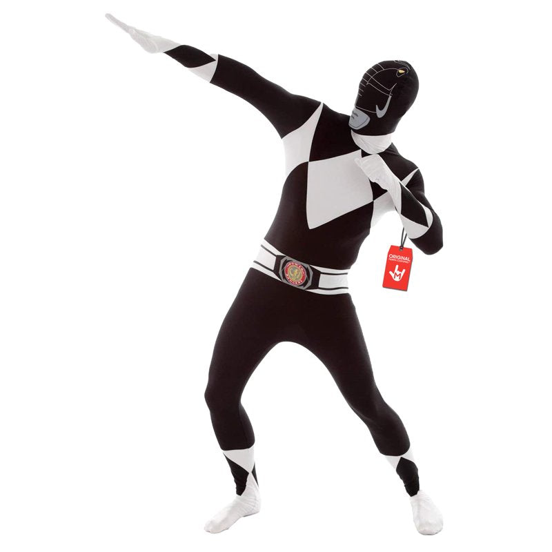 Adult Black Power Ranger Morphsuit XL - Superhero Halloween Costume