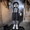 Animated Halloween Boy Decoration with Black & White Shoes - 3 ft Tall