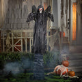6 Ft Skeletal Reaper with Wings Halloween Animated Prop for Front Yard & Party Decor
