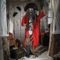 6 Ft. Animated Pirate Skeleton Halloween Decoration with Lights