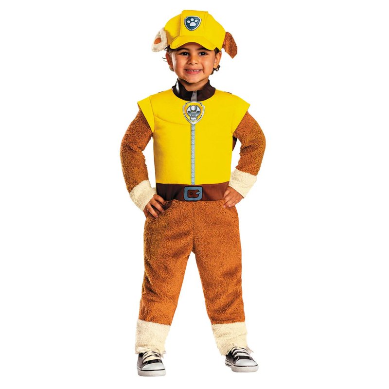 Toddler Paw Patrol Rubble Jumpsuit Costume - Juniors L, Plush & Padded