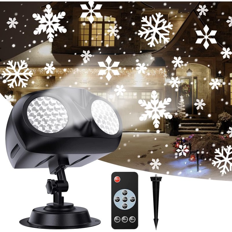 Morttic Owl Snowflake Projector Lights - Waterproof LED Snowfall Spotlight with Remote, Christmas & Holiday Garden Decor