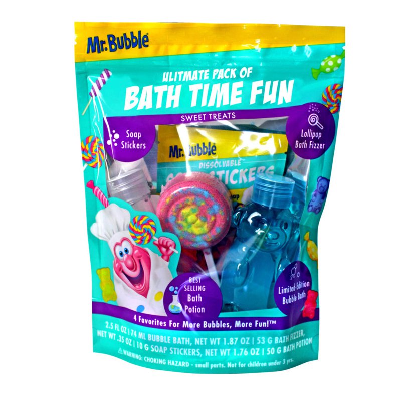 Bath Time Fun Pack - Bubble Bath, Bath Bombs & Soap Stickers