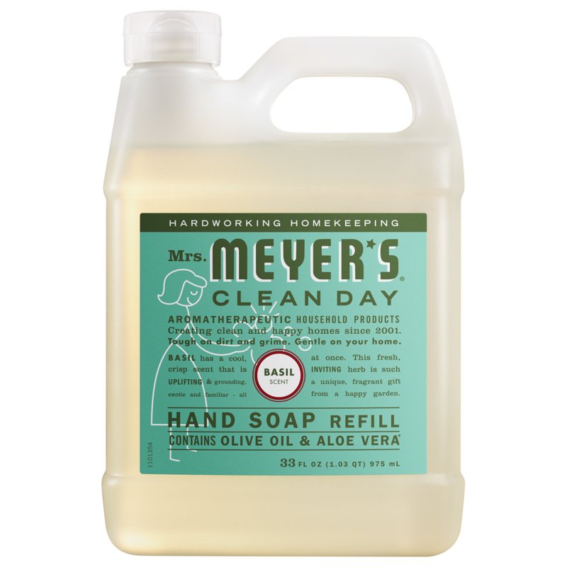 Liquid Hand Soap Refill, Basil Scent, Moisturizing Formula, 33 Fl Oz