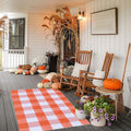 Orange Fall Doormat with Halloween Pumpkins & Ghosts - 16x24 Inch Welcome Rug - Farmhouse Indoor Outdoor Decor - Variation B-Fall Doormats