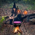 Pink Halloween Cauldron with Tripod & Timer Lights - Outdoor Yard Decor, 30.4" x 7.8" - Pink Variation