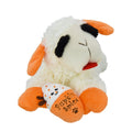 Multipet Lamb Chop Pupkin Spice Latte Dog Toy - Pumpkin Scented Plush Interactive Squeaker Medium Dog Toy