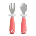Toddler Fork & Spoon Utensil Set - Pink, Ergonomic Design