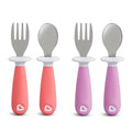 Toddler Fork and Spoon Set - Pink/Purple, 12+ Months, 4 Pack