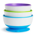 Stay Put Suction Bowls - Multi-Color Plastic, 3 Pack for Toddlers
