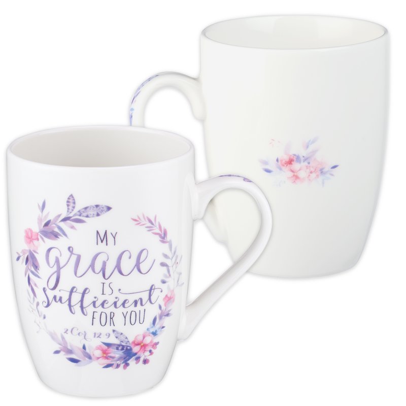 My Grace Is Sufficient Ceramic Coffee Mug - 12oz Inspirational Gift