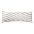 Decorative Ivory Beige Block Print Pillow 14x36 Inch Farmhouse Style